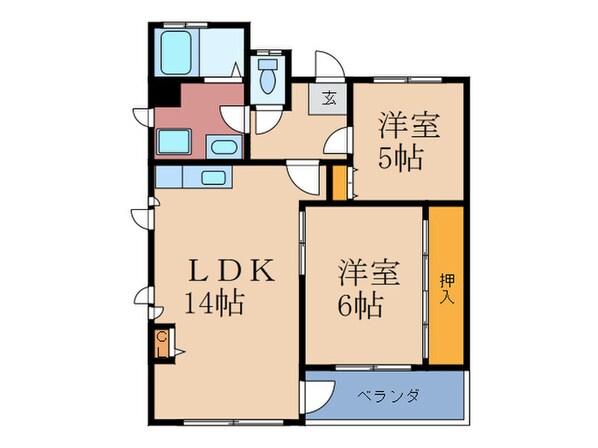 ロベリア弐番館の物件間取画像